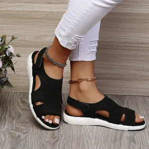 Comfortable Walking Sandals for Women,Orthopedic Sandals for Women Arch Support Hiking Sandals Casual Open Toe Sport Sandals Lightweight Athletic Sandals with Hook and Loop Straps for Beach Vacation