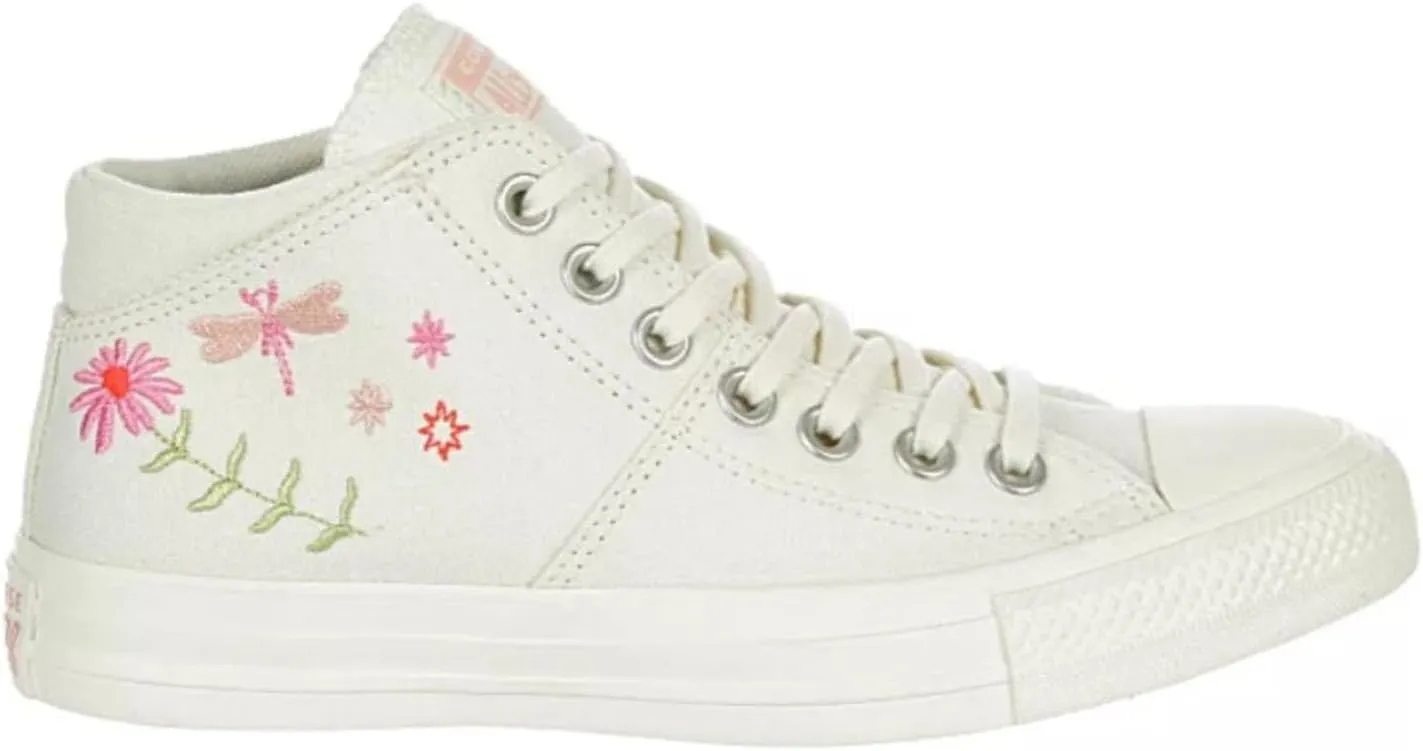 Converse Unisex Chuck Taylor All Star Madison Mid Top Canvas Sneaker - Lace up Closure Style - Egret/Pink Solstice