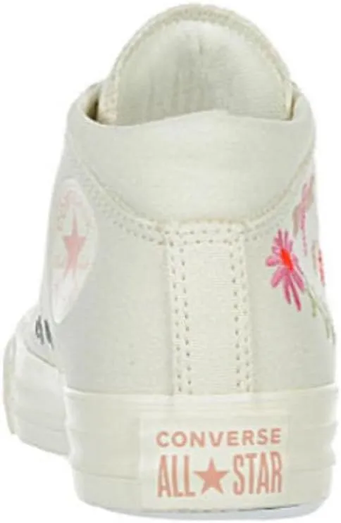 Converse Unisex Chuck Taylor All Star Madison Mid Top Canvas Sneaker - Lace up Closure Style - Egret/Pink Solstice
