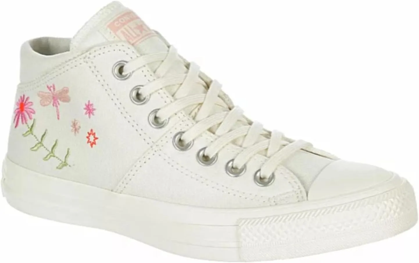 Converse Unisex Chuck Taylor All Star Madison Mid Top Canvas Sneaker - Lace up Closure Style - Egret/Pink Solstice