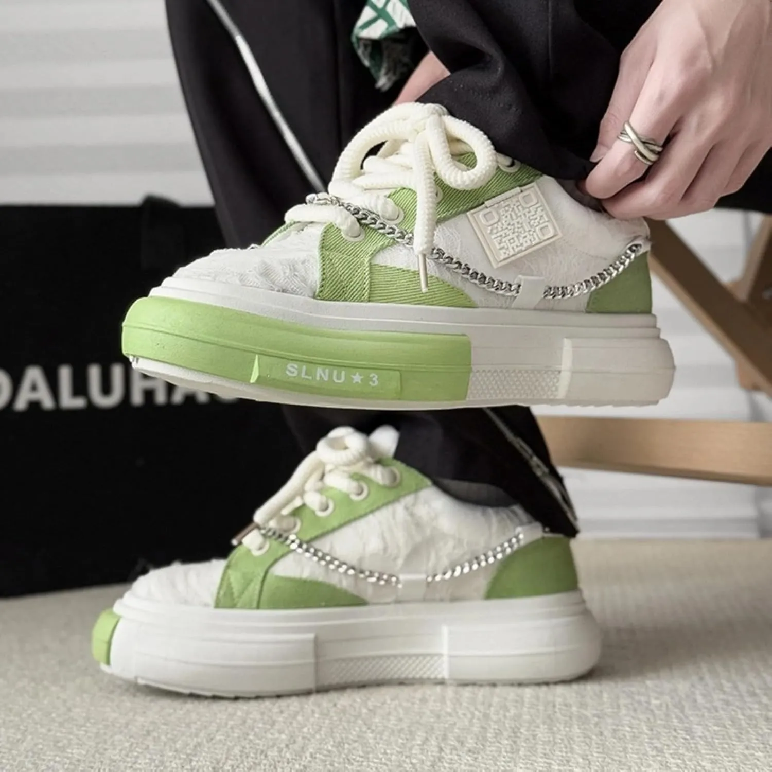 Cool Chunky Sneaker for Women Y2K Sporty Platform Sneakers Thick Sole Aesthetic Walking Shoes