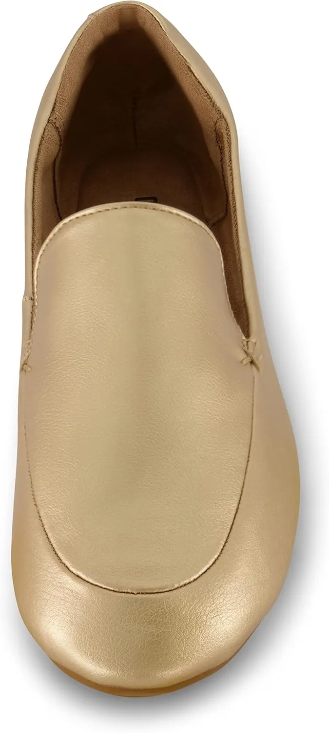 CUSHIONAIRE Women's Margo Comfort Flat with  Memory Foam, Wide Widths Available