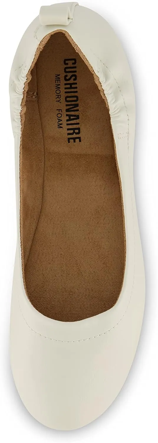 CUSHIONAIRE Women's Misty Comfort Flat with  Memory Foam, Wide Widths Available