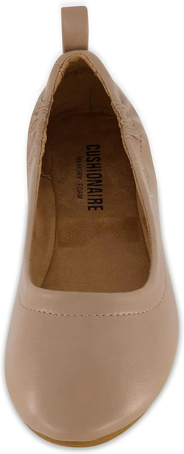 CUSHIONAIRE Women's Misty Comfort Flat with  Memory Foam, Wide Widths Available