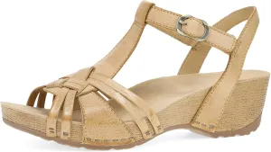 Dansko Tia Fisherman Wedge Sandal for Women - Contoured Footbed for All-Day Comfort and Support – Adjustable Hook & Loop Straps with Buckle Detail