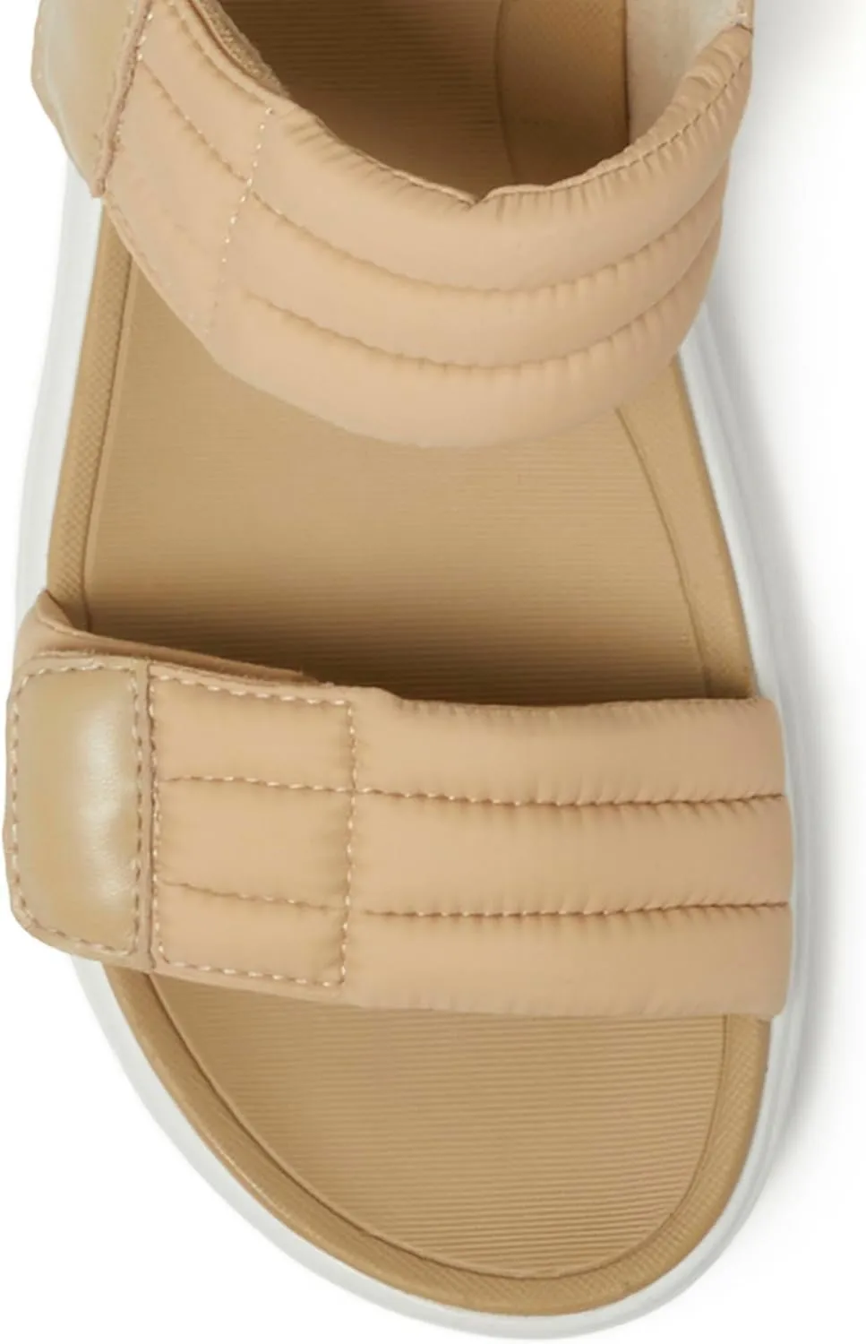 Dearfoams Women's Comfortable Strap Thea Easy on Off Cushioned Lightweight Walking Shoe Sandal Flat