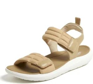 Dearfoams Women's Comfortable Strap Thea Easy on Off Cushioned Lightweight Walking Shoe Sandal Flat