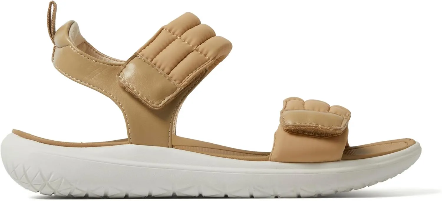 Dearfoams Women's Comfortable Strap Thea Easy on Off Cushioned Lightweight Walking Shoe Sandal Flat