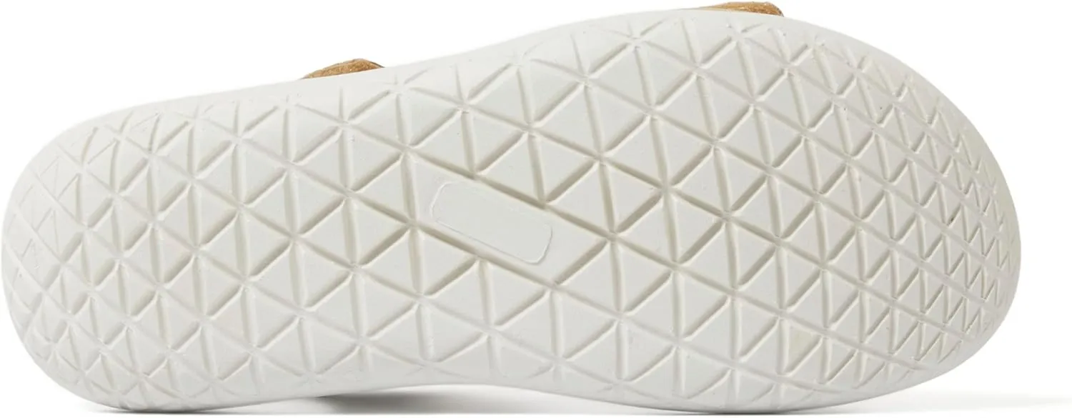 Dearfoams Women's Comfortable Strap Thea Easy on Off Cushioned Lightweight Walking Shoe Sandal Flat