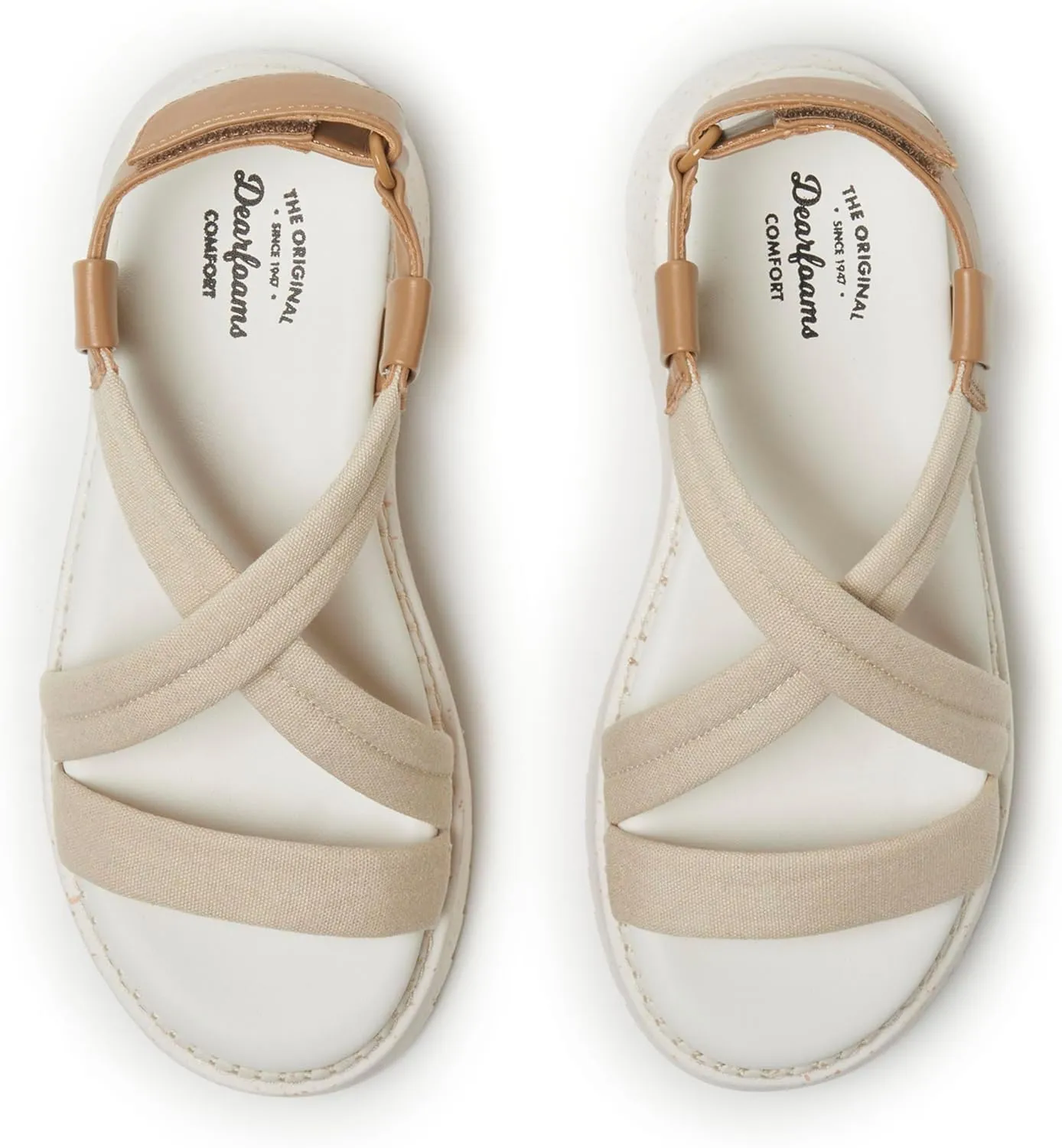 Dearfoams Women's Daylen Comfortable Adjustable Strap Platform Sandal