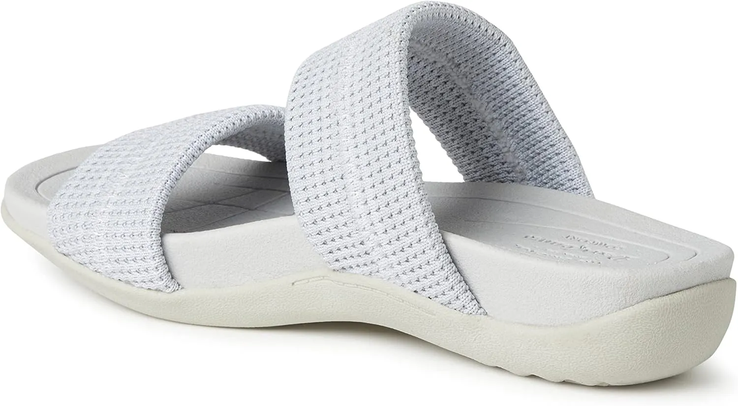 Dearfoams Women's Original Comfort Blair Slip-On Double Band Slide Sandal with Arch Support