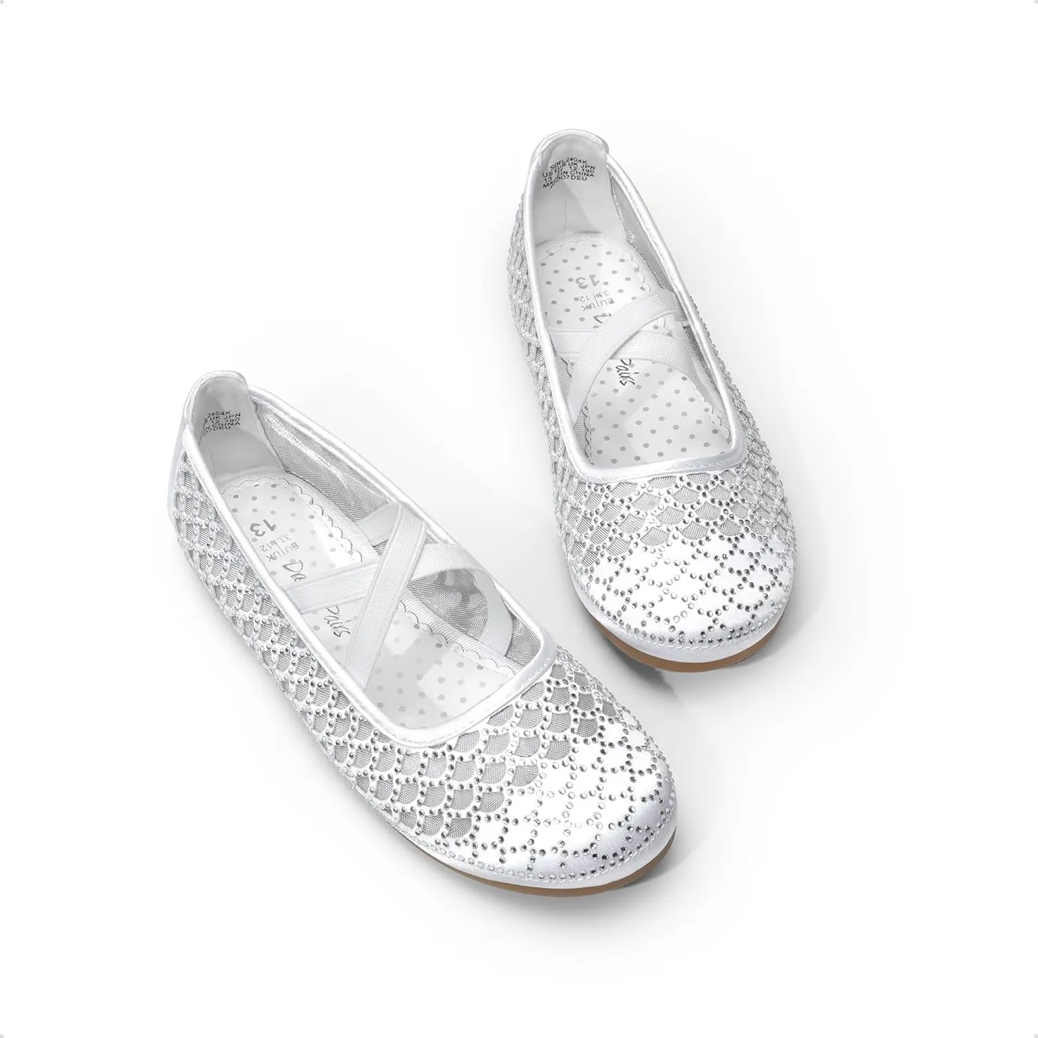 DREAM PAIRS Girls Ballerina Dress Shoes Mary Jane Flats