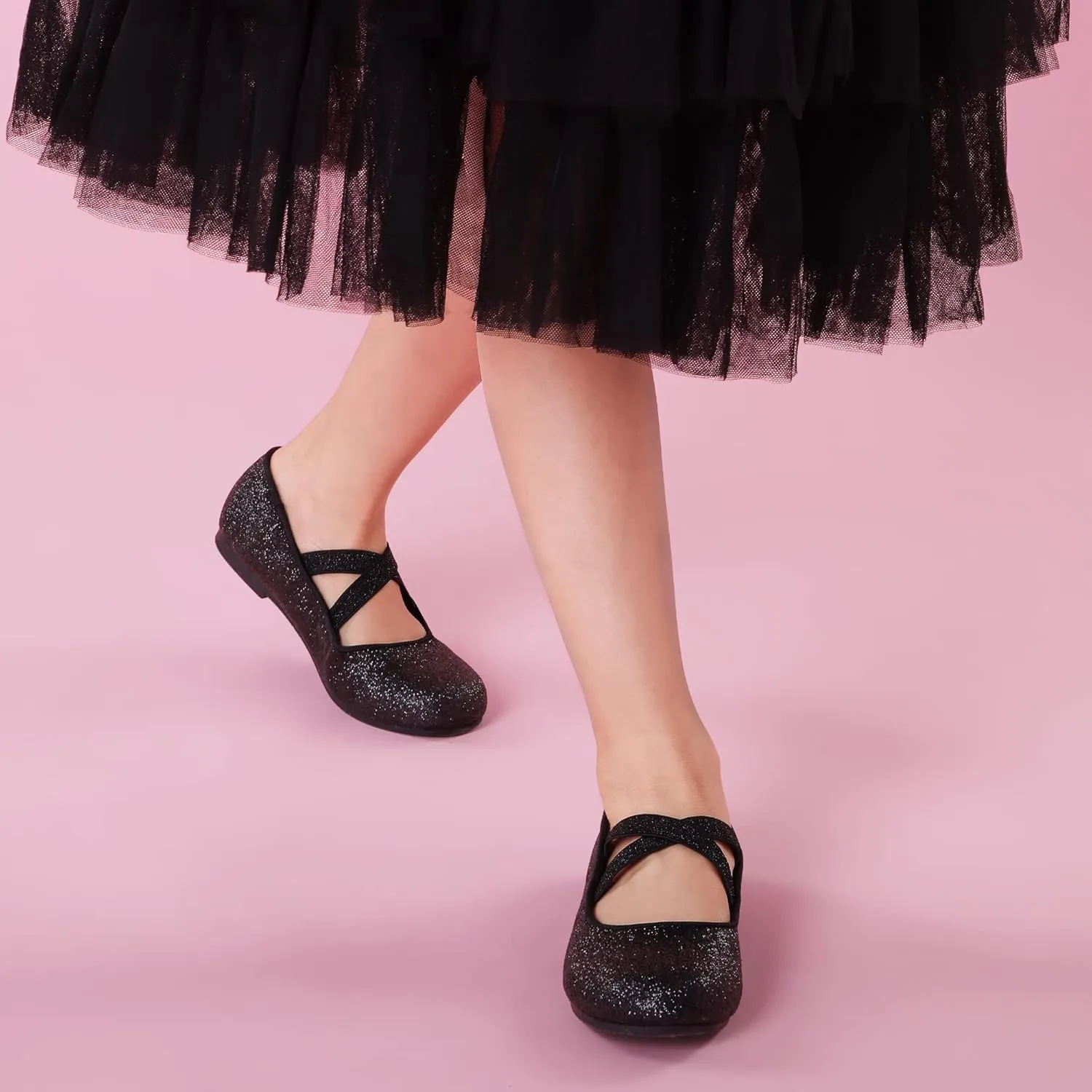 DREAM PAIRS Girls Ballerina Dress Shoes Mary Jane Flats