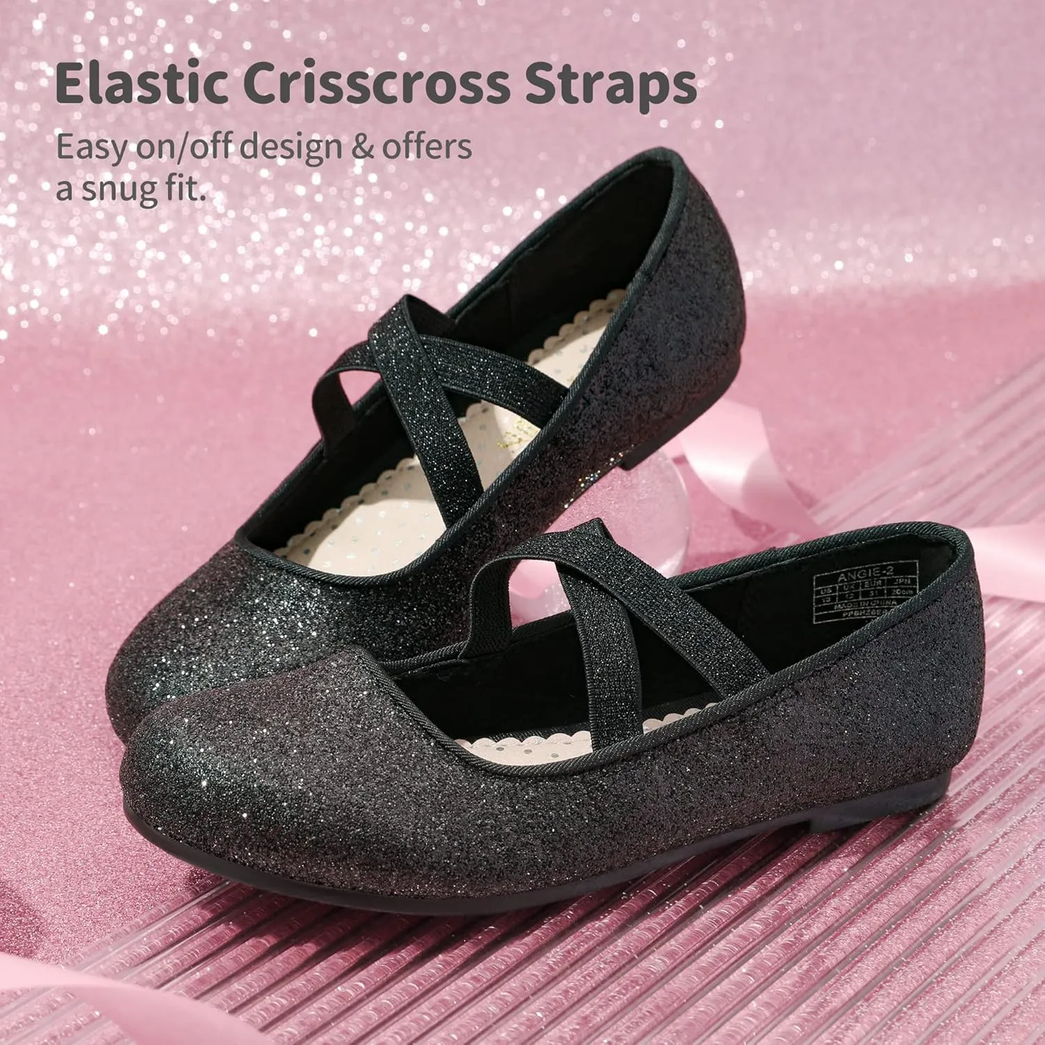 DREAM PAIRS Girls Ballerina Dress Shoes Mary Jane Flats