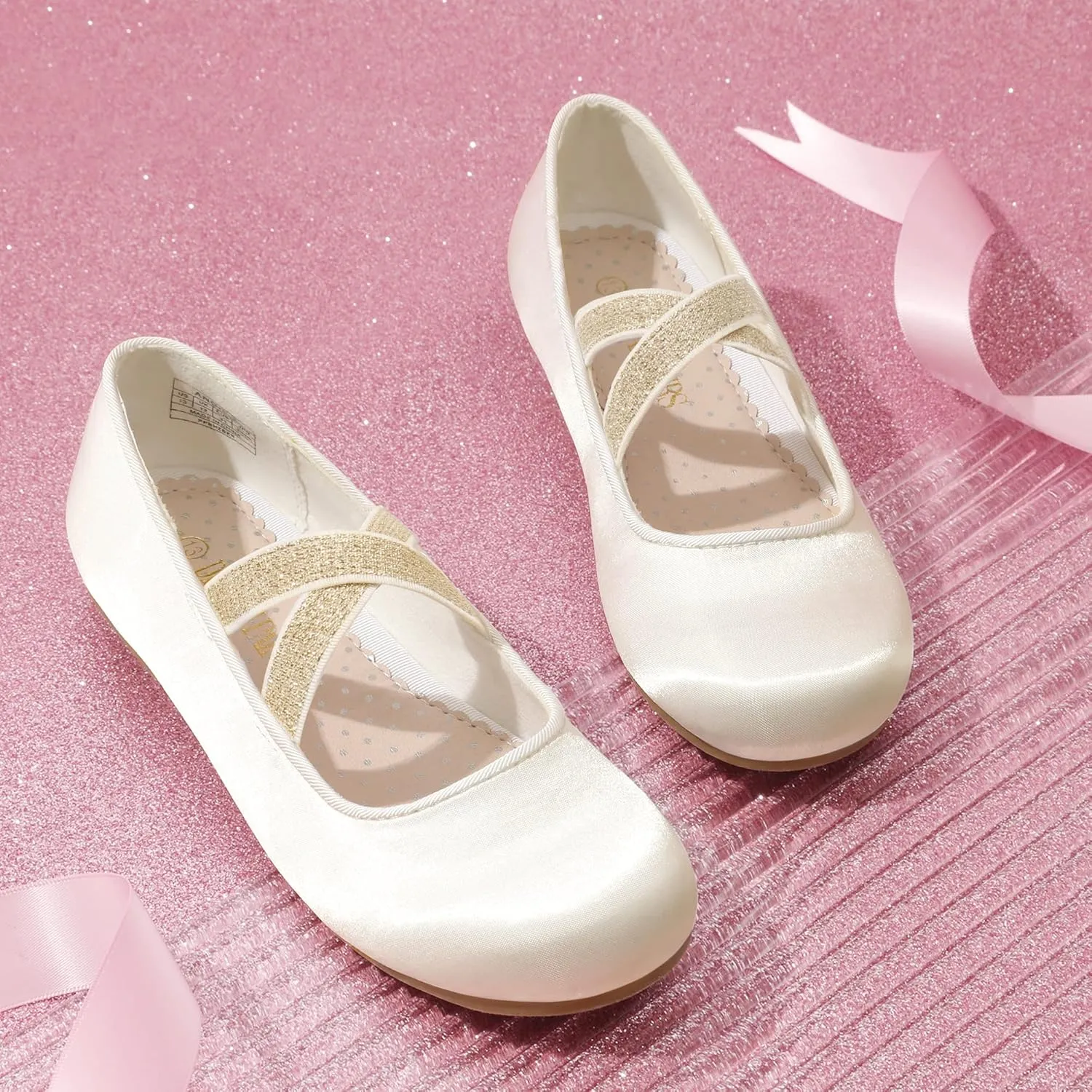 DREAM PAIRS Girls Ballerina Dress Shoes Mary Jane Flats