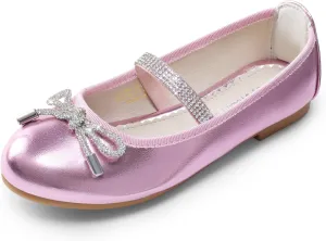 DREAM PAIRS Girls Dress Shoes Slip-on Flower Girl Ballet Flats for Party, Wedding, Performance, Prom, Graduation