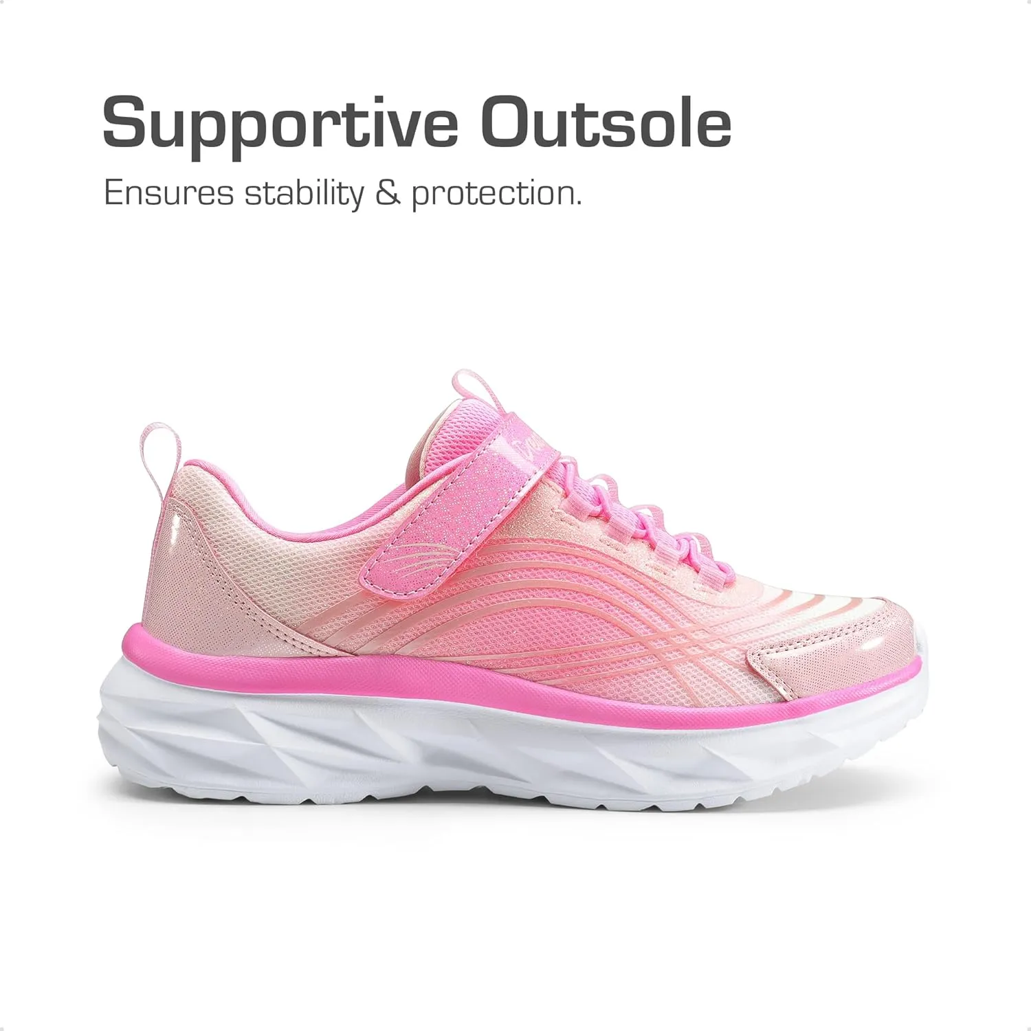 DREAM PAIRS Girls Shoes Sneakers Kids Tennis Shoes Sparkle ColorBurst Lightweight Running Casual Walking Shoes