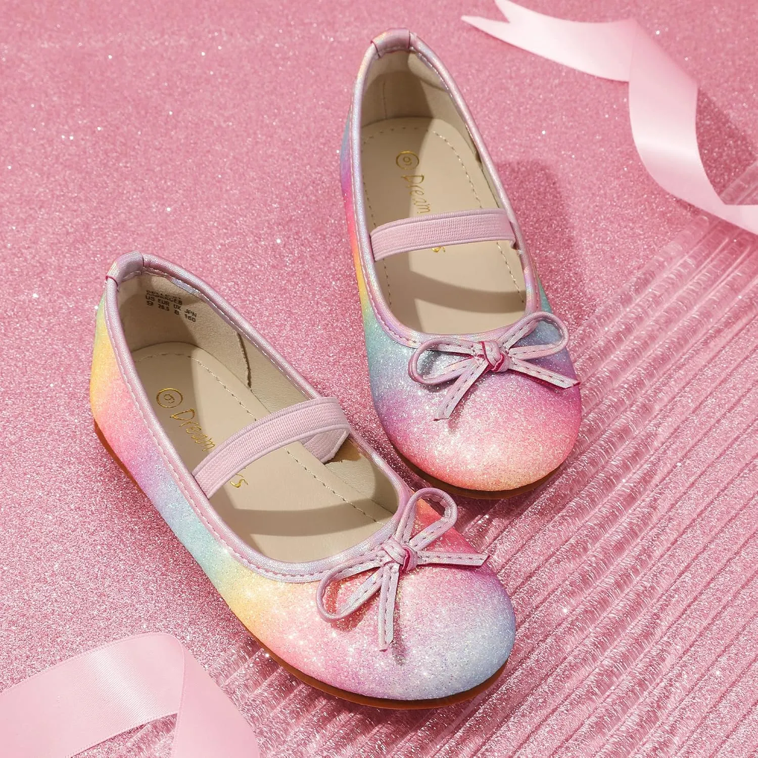 DREAM PAIRS Toddler Girls Dress Shoes Party Wedding Flower Girl Ballet Flats