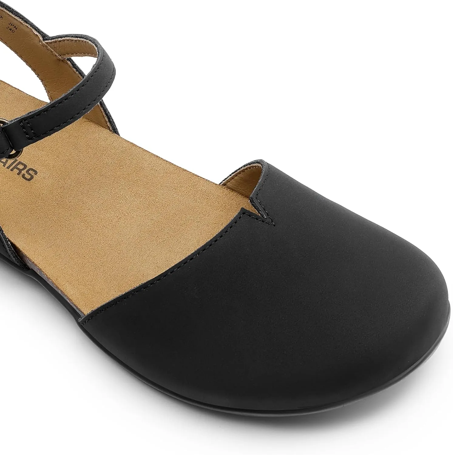 DREAM PAIRS Women's Closed Toe Sandals Arch Support Comfort Cork Footbed Flat Sandals Summer Shoes