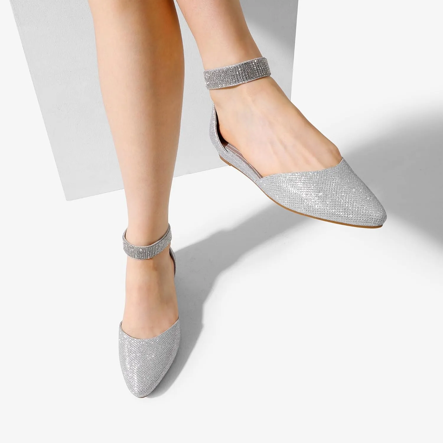 DREAM PAIRS Women's Low Wedge Ankle Strap Dress Flats Shoes