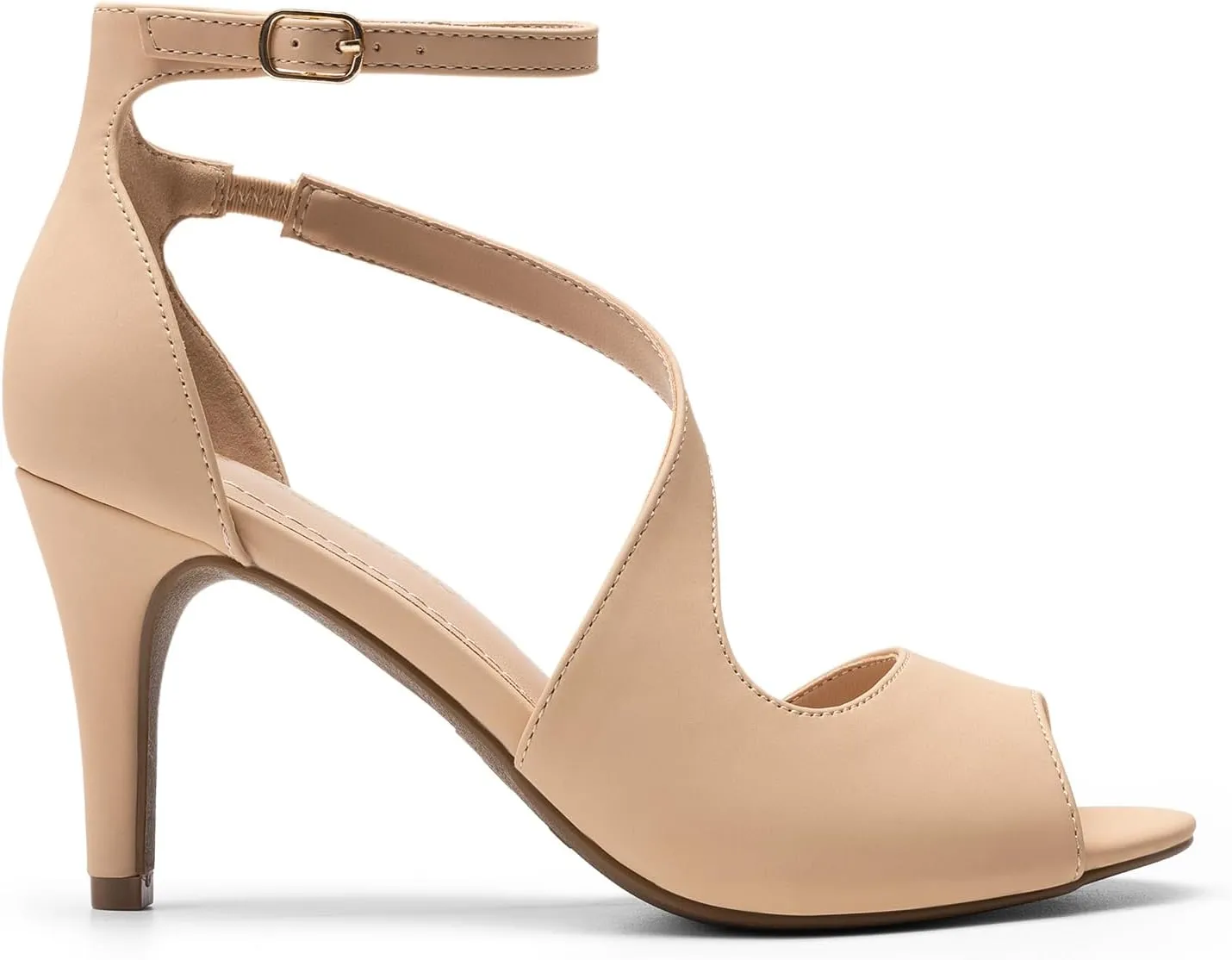 DREAM PAIRS Women's NILE Fashion Stilettos Open Toe Pump Heel Sandals