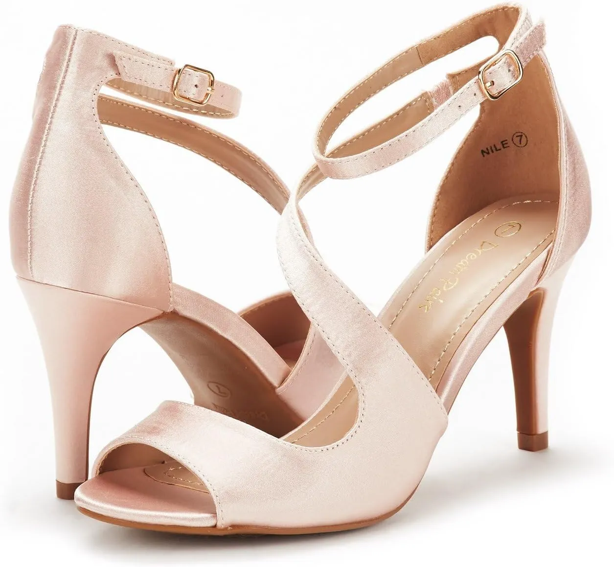 DREAM PAIRS Women's NILE Fashion Stilettos Open Toe Pump Heel Sandals