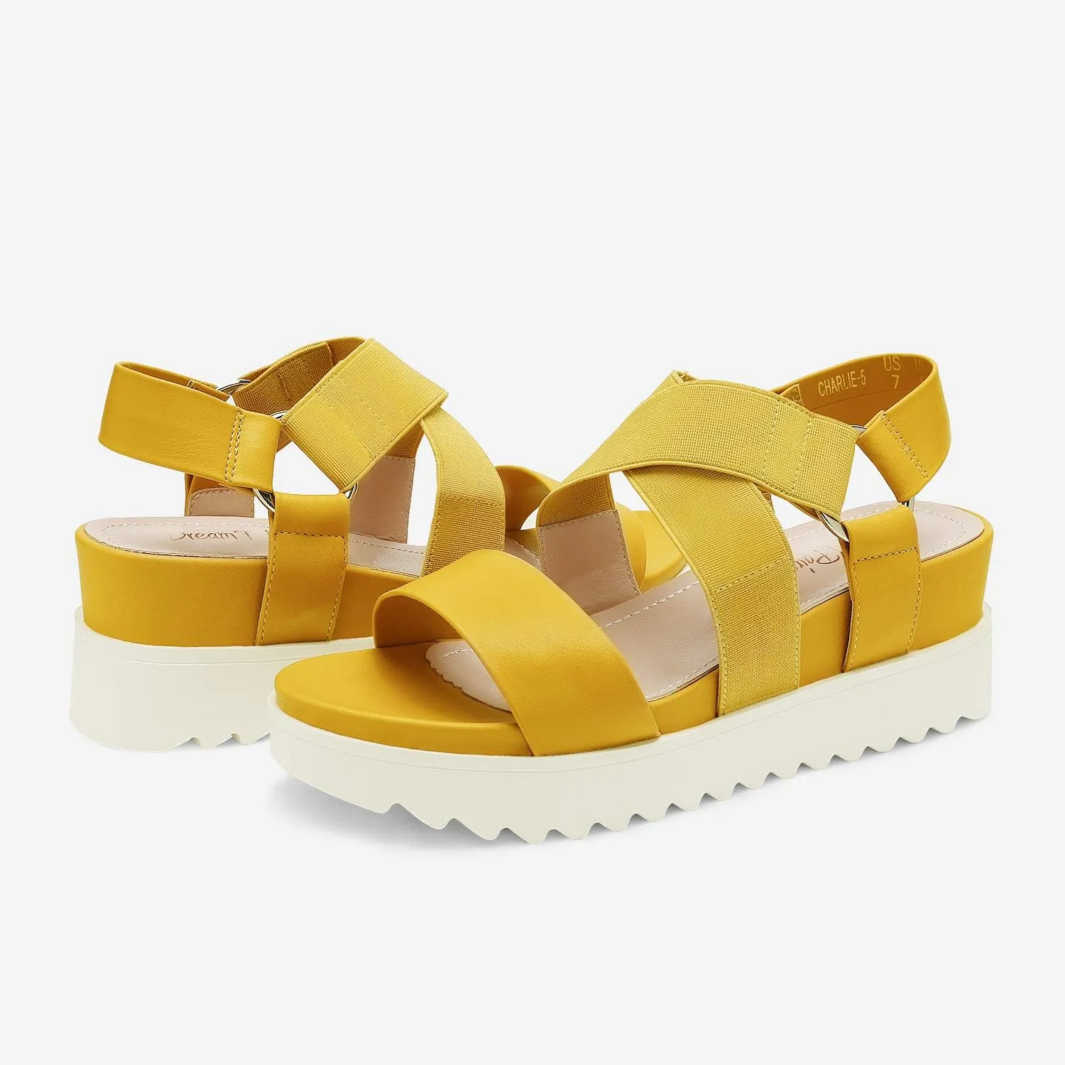 DREAM PAIRS Women’s Open Toe Ankle Strap Platform Wedge Sandals