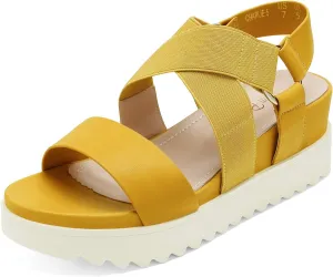 DREAM PAIRS Women’s Open Toe Ankle Strap Platform Wedge Sandals