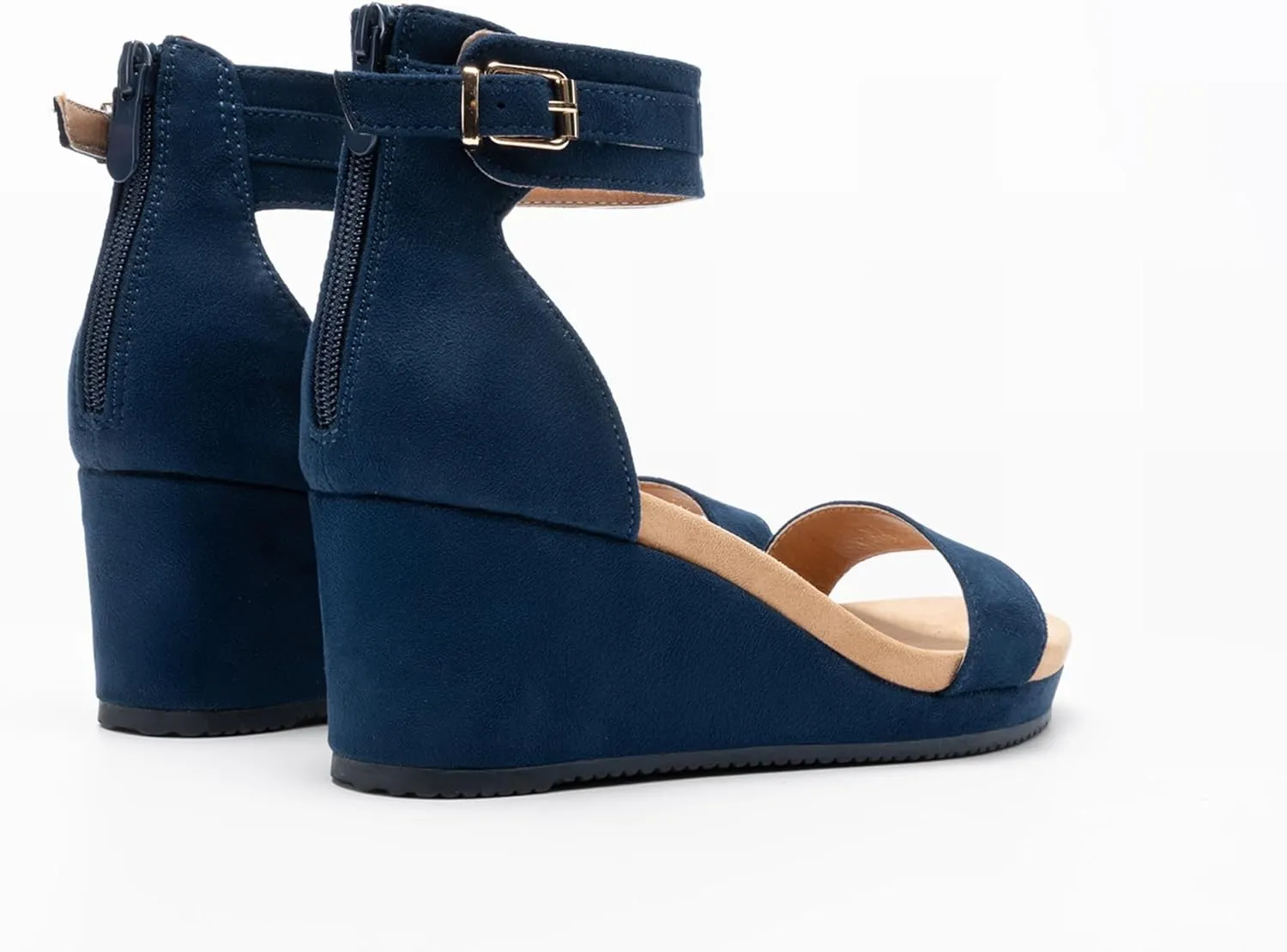 DREAM PAIRS Women's Open Toe Buckle Ankle Strap Platform Wedge Sandals Summer Shoes.