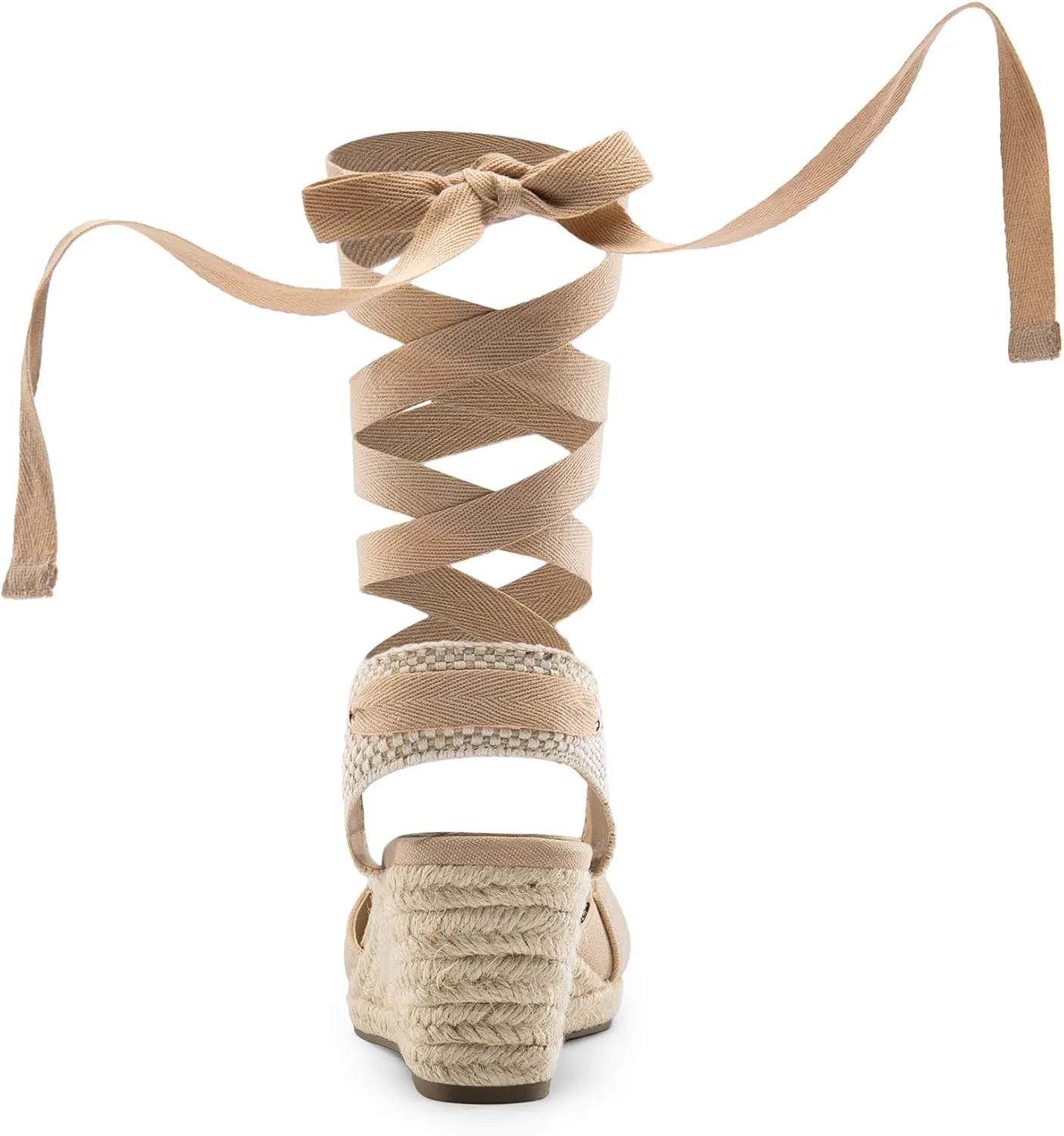 DREAM PAIRS Women's Wedge Sandals Platform Close Toe Espadrilles Strappy Lace Up Sandals Cute Fashion Comfortable Dressy Beach Vocation Summer Shoes