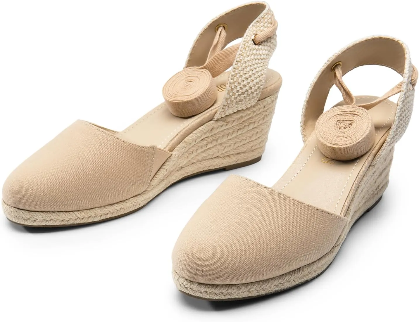 DREAM PAIRS Women's Wedge Sandals Platform Close Toe Espadrilles Strappy Lace Up Sandals Cute Fashion Comfortable Dressy Beach Vocation Summer Shoes
