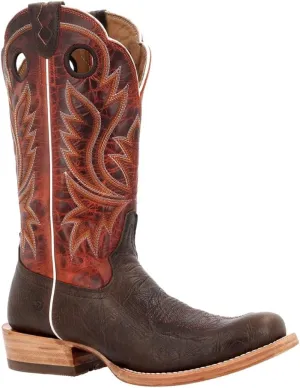 Durango® Men's PRCA Collection Shrunken Bullhide Western Boot, Nicotine And Burnt Sienna, Size 9(B)