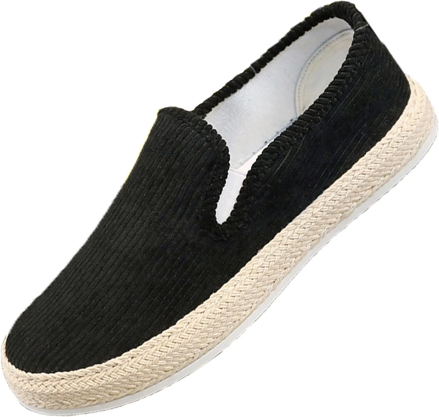 EFTCAL Men's Suede Espadrille Loafers,Lightweight Breathable Slip On Flat Walking Shoes Casual Driving Shoes