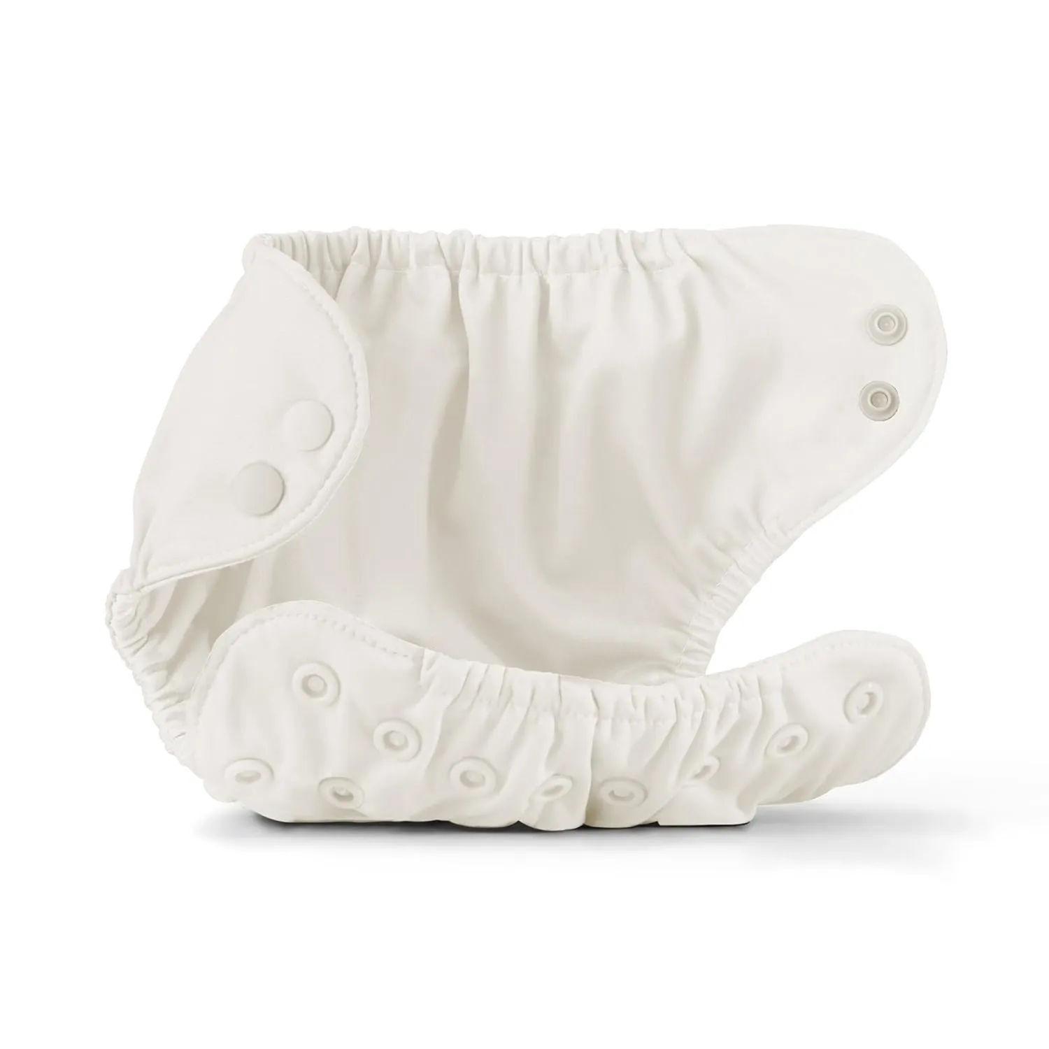 Esembly Cloth Diaper Outer, Swim and Waterproof Cloth Diaper Cover, Leak-Proof and Breathable Layer, Reusable with Snap Closure - Size 1 (7-17lbs), Parchment