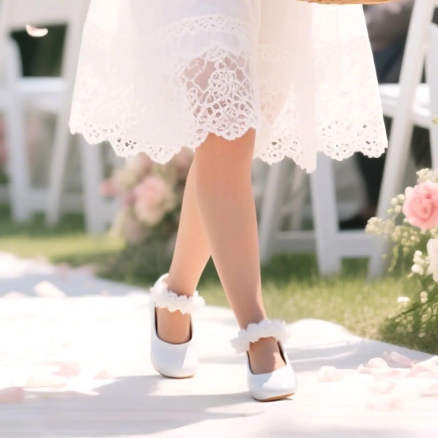 Felix & Flora Toddler Flower Girl Dress Shoes - Girl Ballet Flats Party School Shoes Wedding