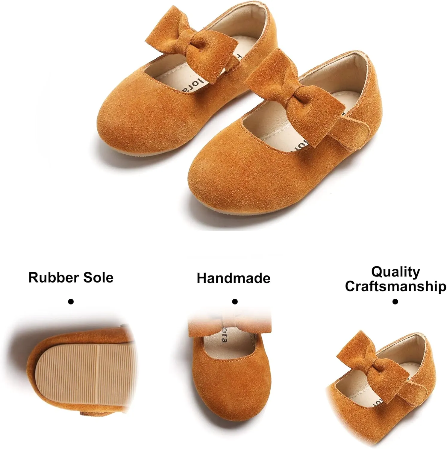 Felix & Flora Toddler Flower Girl Dress Shoes - Girl Ballet Flats Party School Shoes Wedding