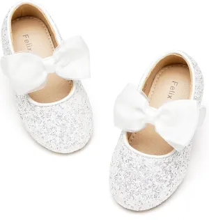 Felix & Flora Toddler Flower Girl Dress Shoes - Girl Ballet Flats Party School Shoes Wedding