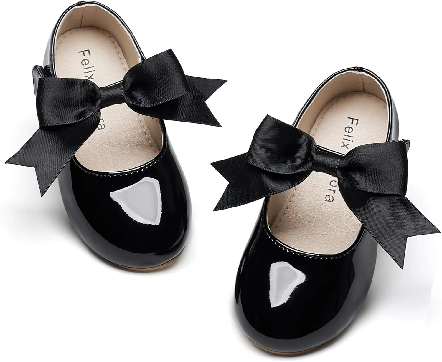 Felix & Flora Toddler Flower Girl Dress Shoes - Girl Ballet Flats Party School Shoes Wedding