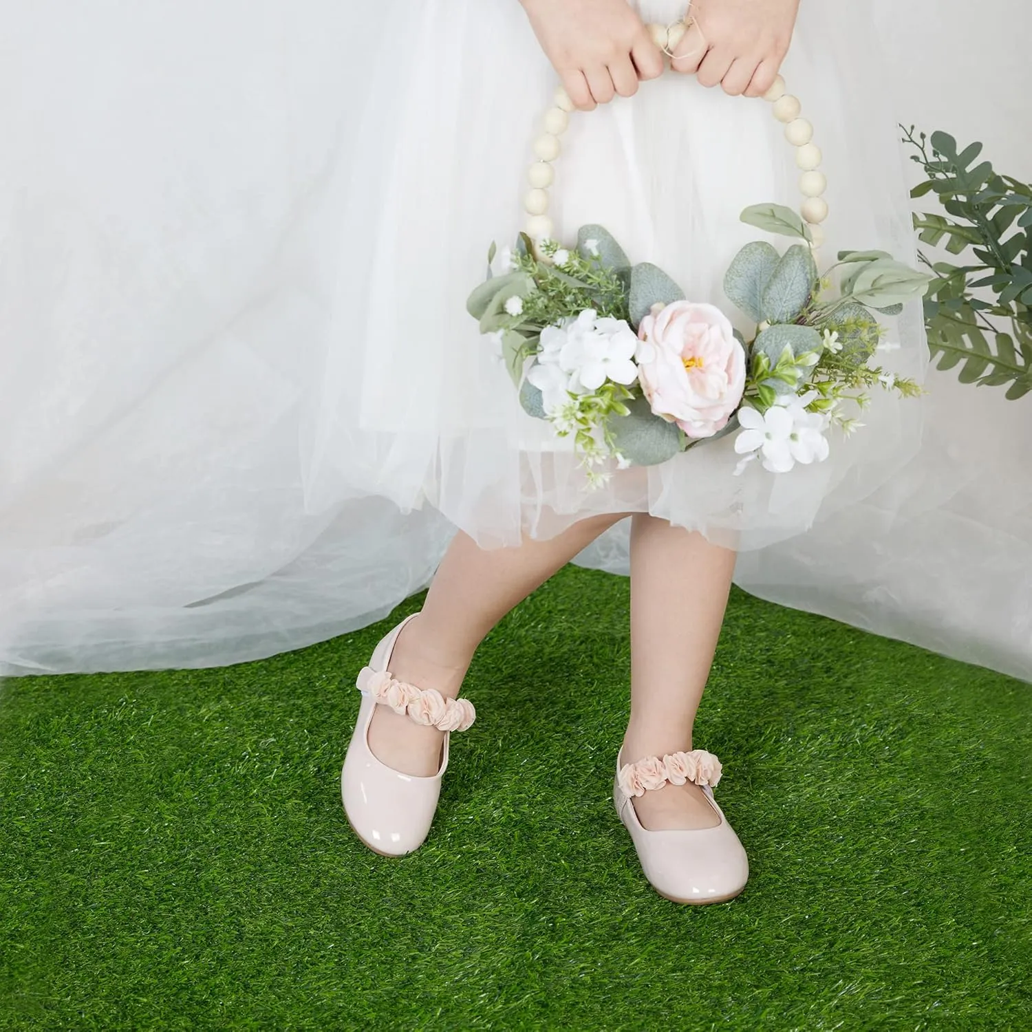 Felix & Flora Toddler Flower Girl Dress Shoes - Girl Ballet Flats Party School Shoes Wedding