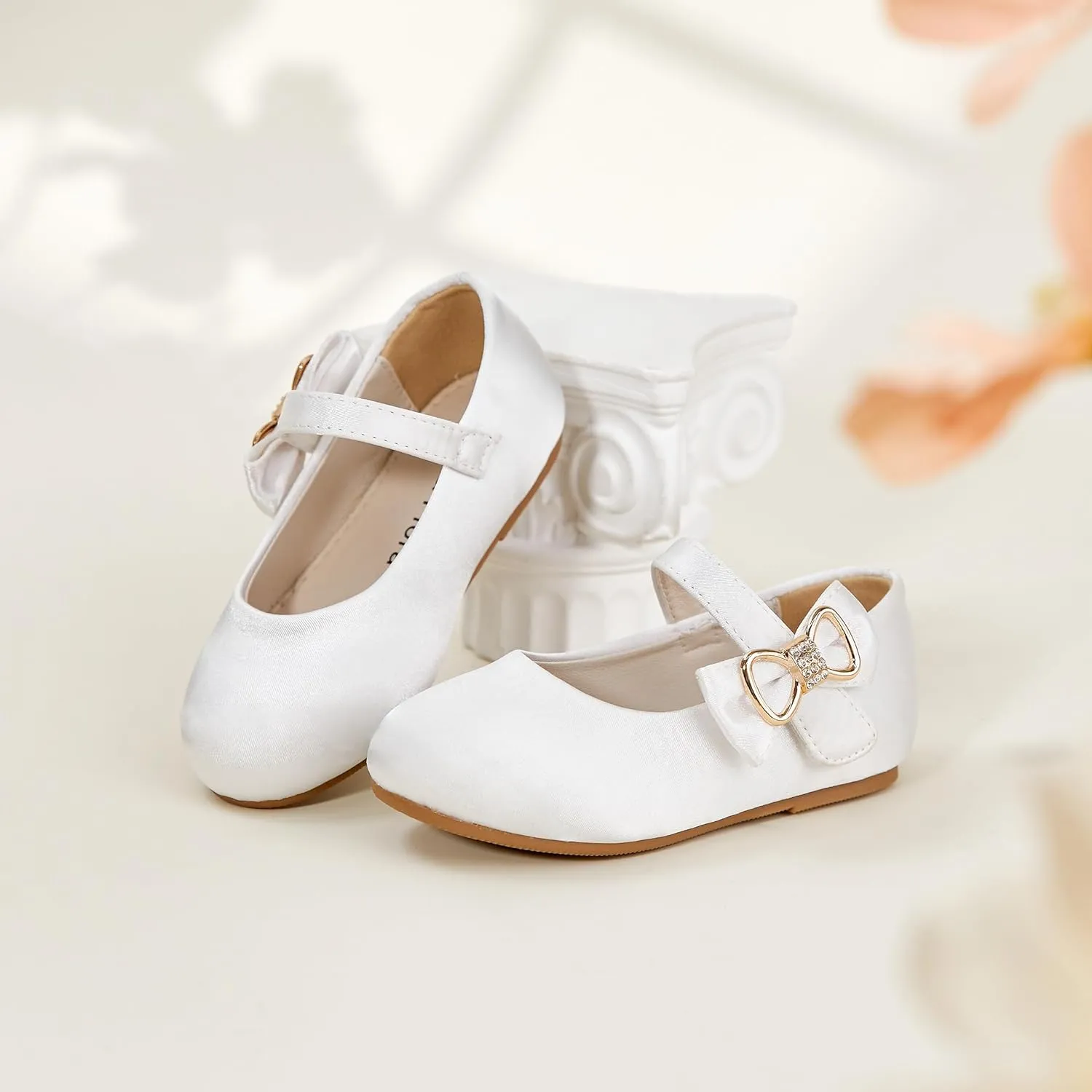 Felix & Flora Toddler Flower Girl Dress Shoes - Girl Ballet Flats Party School Shoes Wedding