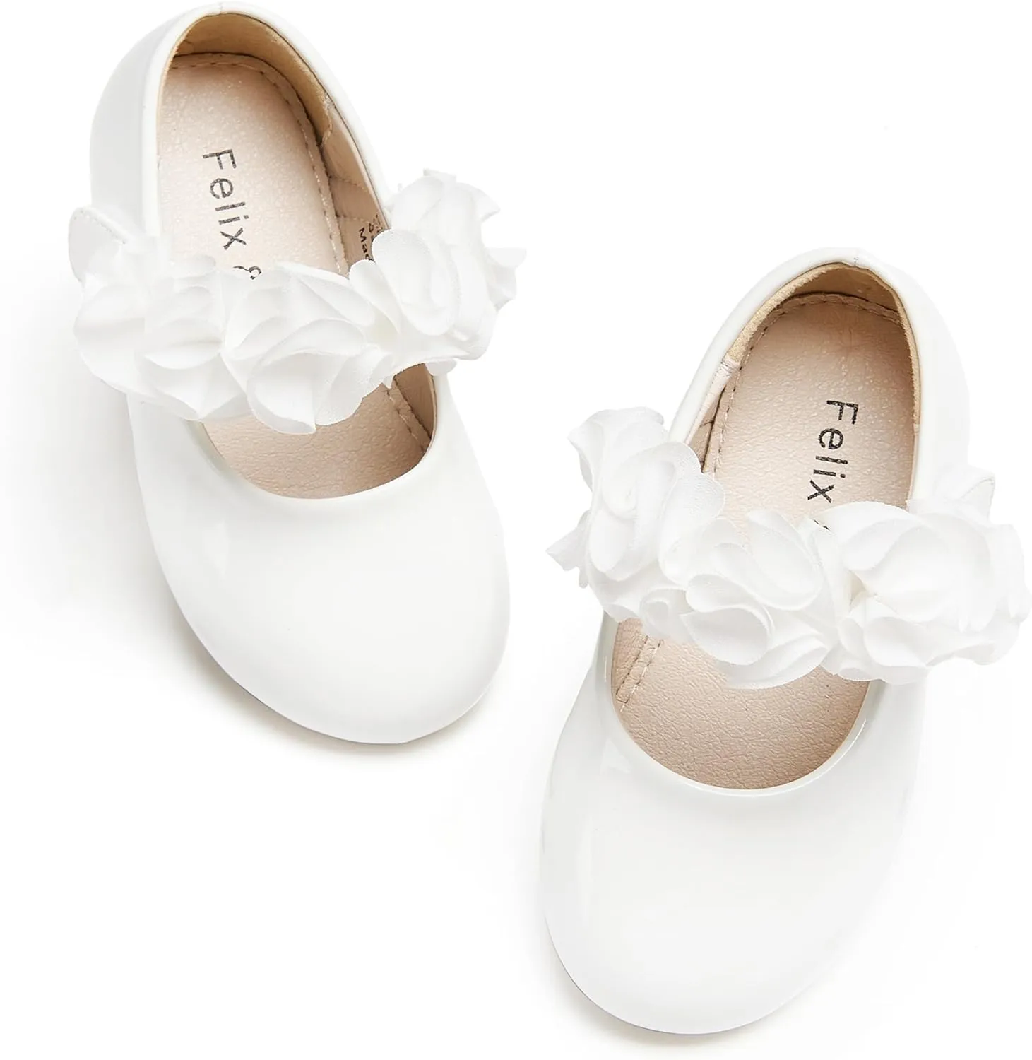 Felix & Flora Toddler Flower Girl Dress Shoes - Girl Ballet Flats Party School Shoes Wedding