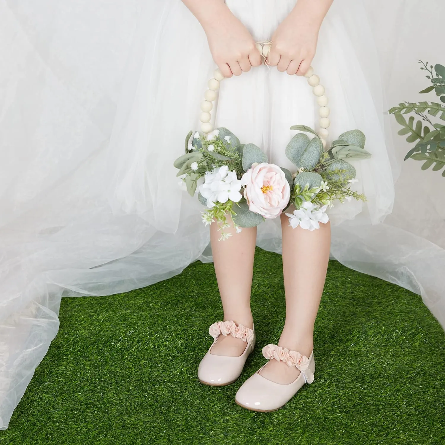 Felix & Flora Toddler Flower Girl Dress Shoes - Girl Ballet Flats Party School Shoes Wedding