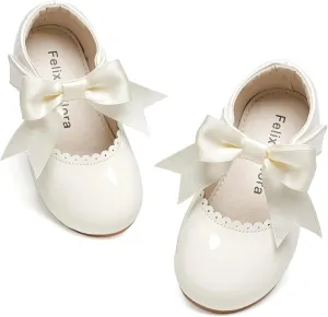 Felix & Flora Toddler Flower Girl Dress Shoes - Girl Ballet Flats Party School Shoes Wedding