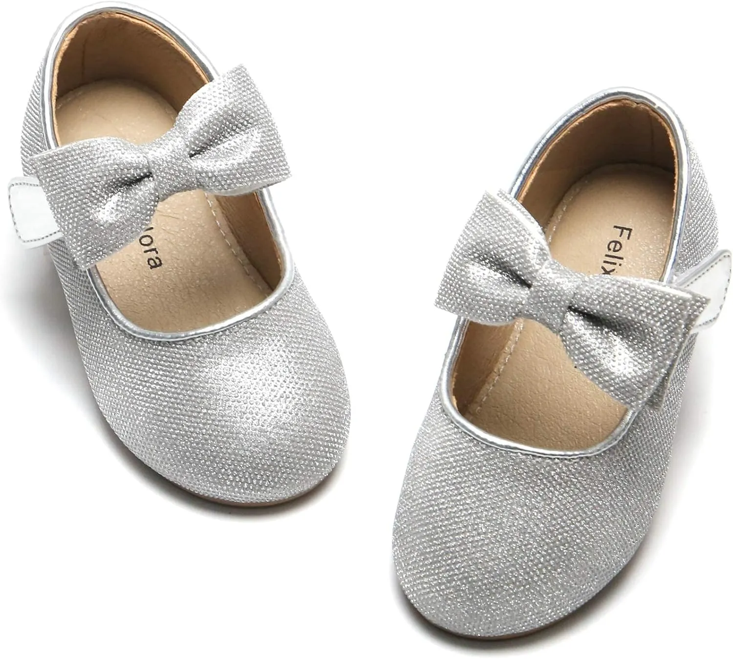 Felix & Flora Toddler Flower Girl Dress Shoes - Girl Ballet Flats Party School Shoes Wedding