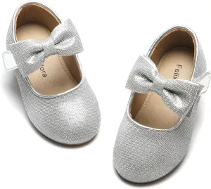 Felix & Flora Toddler Flower Girl Dress Shoes - Girl Ballet Flats Party School Shoes Wedding