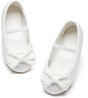 Felix & Flora Toddler Flower Girl Mary Jane Shoes - Little Girls Dress Flats Princess Wedding Party