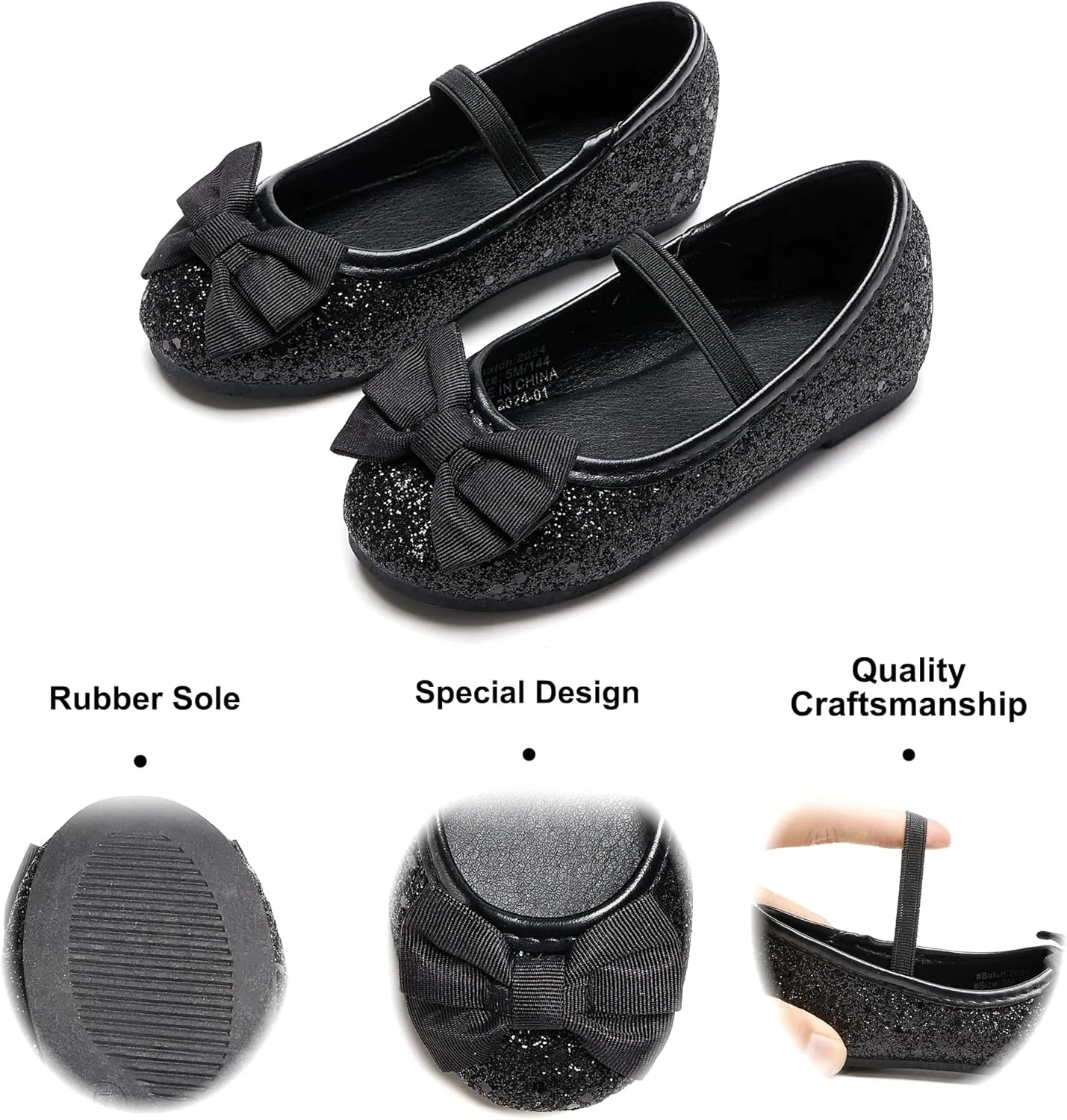 Felix & Flora Toddler Flower Girl Mary Jane Shoes - Little Girls Dress Flats Princess Wedding Party