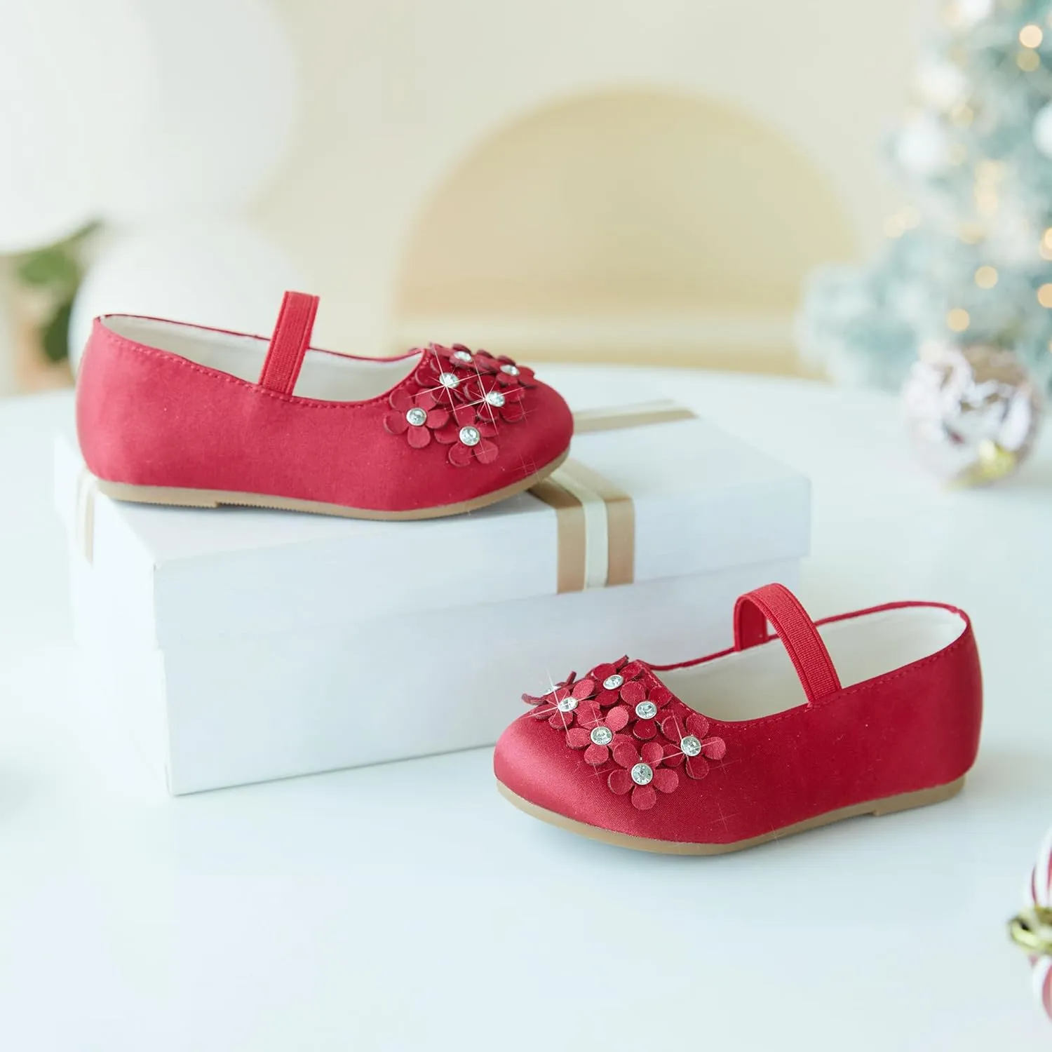 Felix & Flora Toddler Girl Dress Shoes - Flower Girl Ballet Flats School Wedding Party