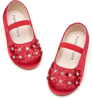 Felix & Flora Toddler Girl Dress Shoes - Flower Girl Ballet Flats School Wedding Party