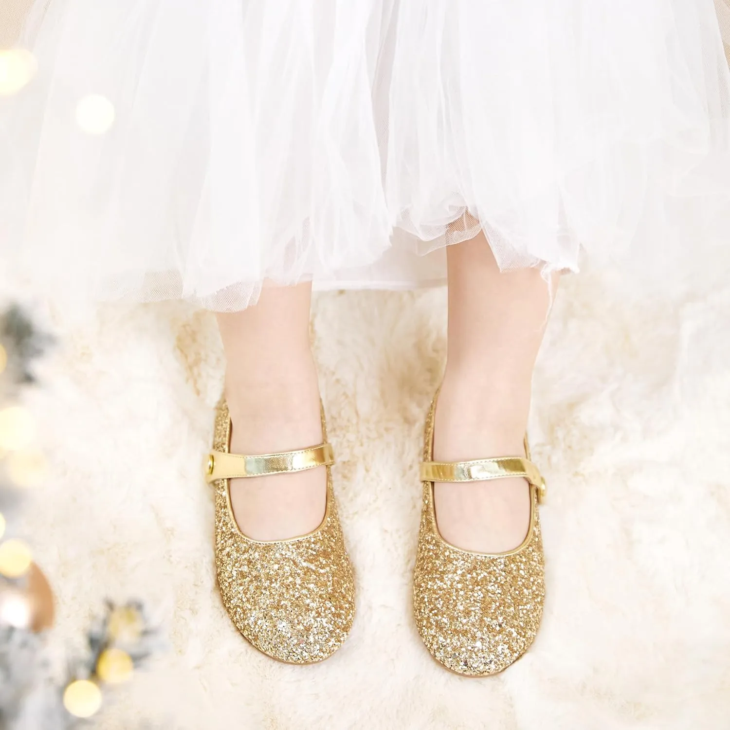 Felix & Flora Toddler Girl Dress Shoes - Flower Girl Ballet Mary Jane Flats Party School Wedding